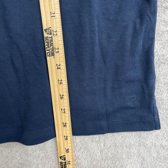 NEW Banana Republic Men's M Luxe Touch Performance Tee 100% Cotton Navy Blue - Picture 4 of 8